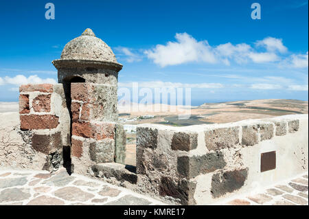 Castello di Santa Barbara, sede del Museo de la pirateria (pirata museo), Tequise, Lanzarote, Isole Canarie, Spagna Foto Stock