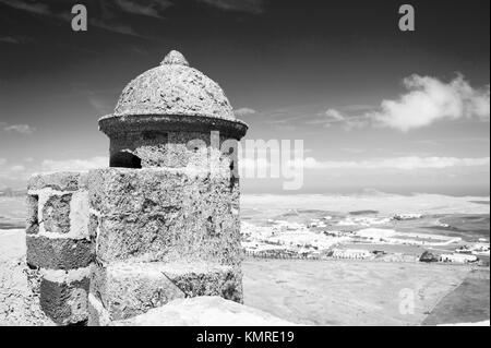 Castello di Santa Barbara, sede del Museo de la pirateria (pirata museo), Tequise, Lanzarote, Isole Canarie, Spagna Foto Stock