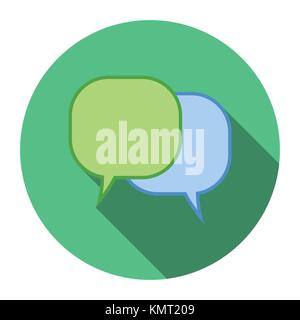 Design piatto illustrazione vettoriale concetto di dialogo, parola bolle. Illustrazione Vettoriale