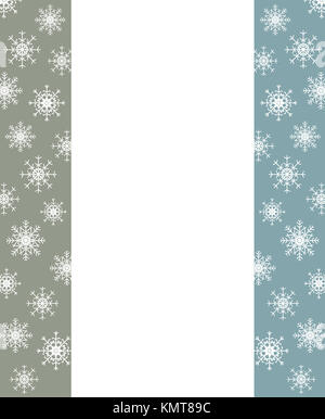 Fiocchi di neve invernale telaio con spazio vuoto per il testo. Foto Stock