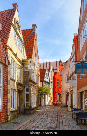 Via medievale Schnoor a Bremen, Germania Foto Stock