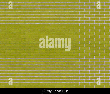 Le pareti sono in mattoni di colore verde. semplice astratta illustrazione dello sfondo Foto Stock