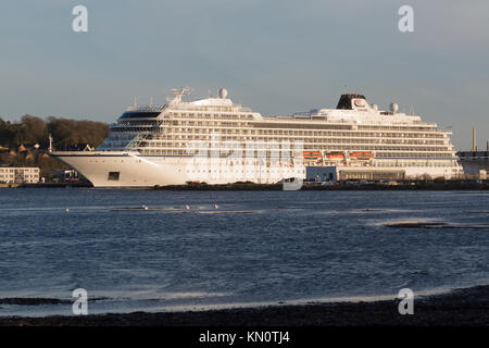 Viking crociere oceaniche nave si diparte Aalborg Foto Stock