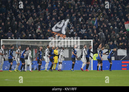 Torino, Italia . 09Dec, 2017. Durante la serie di una partita di calcio tra Juventus FC ed FC Internazionale Milano presso lo stadio Allianz il 09 dicembre, 2017 a Torino, Italia. Credito: Antonio Polia/Alamy Live News Foto Stock