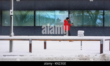 Oxford, Regno Unito . Decimo Dec, 2017. Neve in Oxford. Foto di Richard Cave 10.12.17 Credito: Richard Cave/Alamy Live News Foto Stock