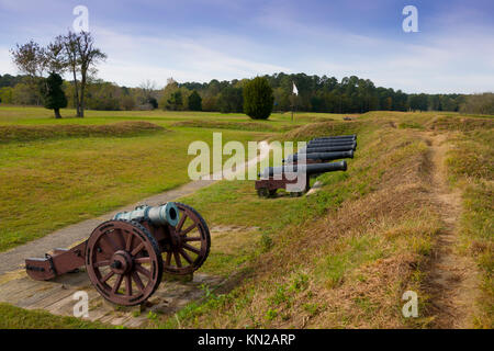 Stati Uniti Virginia VA Yorktown Triangolo storico campo di battaglia di Yorktown Redoubt National Park Service Foto Stock