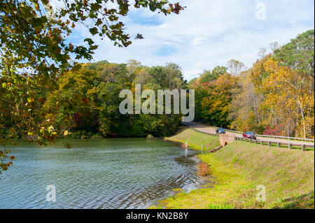 Stati Uniti Virginia Triangolo Storico Colonial Parkway Autunno Autunno vicino a Williamsburg VA Foto Stock