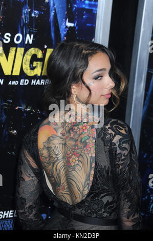 NEW YORK, NY - MARZO 09: Attore/registrazione comune artista assiste il 'correre per tutta la notte " New York premiere a AMC Lincoln Square Theatre il 9 marzo 2015 in New York City. Persone: Cleo Wattenstrom Foto Stock