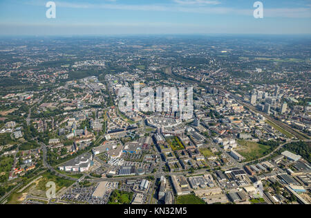 Green Center Essen, Berliner Platz, piazza Limbecker Platz, ECE shopping centre, Renania settentrionale-Vestfalia, Germania, vista aerea, vista aerea, fotografia aerea Foto Stock