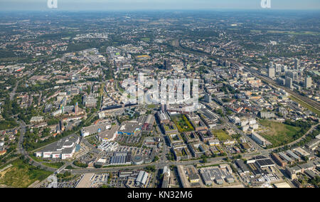 Green Center Essen, Berliner Platz, piazza Limbecker Platz, ECE shopping centre, Renania settentrionale-Vestfalia, Germania, vista aerea, vista aerea, fotografia aerea Foto Stock