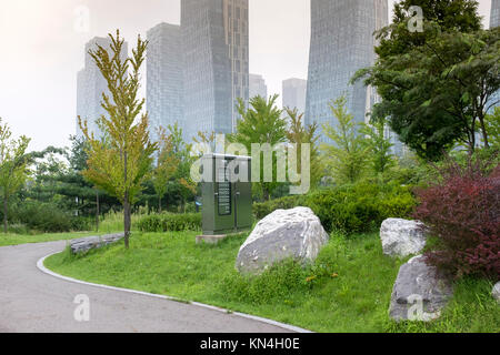 Songdo, Incheon di Seoul, Corea del Sud, vedute della città Foto Stock