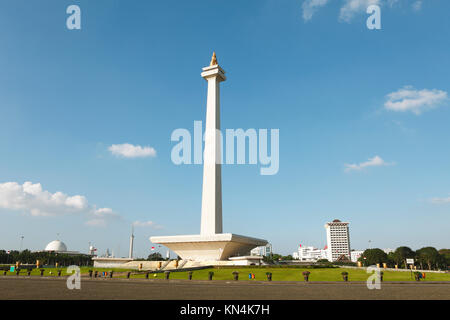 Monumento nazionale Monas am Freiheitsplatz, Monumen Nasional, Giacarta, Java, Indonesia Foto Stock