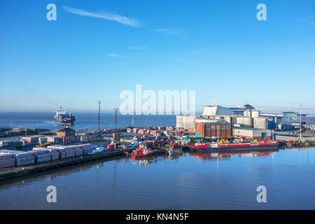 Il porto di Hull, East Yorkshire, Inghilterra, Regno Unito Foto Stock