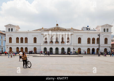 Quito Ecuador teatro nazionale, o Teatro Nacional Sucre, in Plaza del Teatro, Quito, Ecuador, Sud America Foto Stock