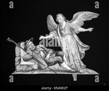 Angel apparendo a Sleeping Shepherd INCONTRÒ 181054 211317 Foto Stock