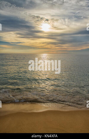 Estate Tramonto a Punta Lobos Beach, Todos Santos Baja California Sur MESSICO Foto Stock