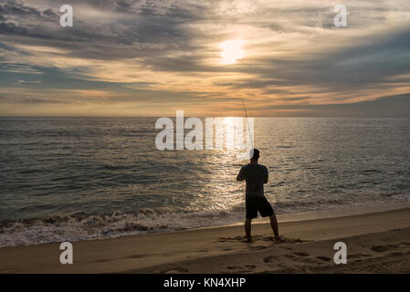 Estate Tramonto a Punta Lobos Beach, Todos Santos Baja California Sur MESSICO Foto Stock