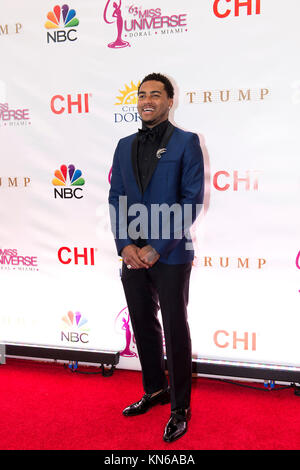 DORAL, FL - gennaio 25: DeSean Jackson assiste la 63a edizione annuale di Miss Universo Pageant al Trump National Doral on gennaio 25, 2015 in Doral, Florida. Persone: DeSean Jackson Foto Stock