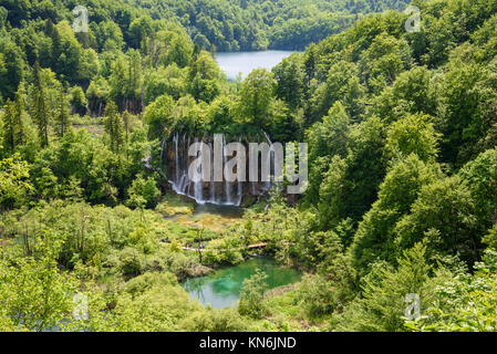Il Parco Nazionale dei Laghi di Plitvice, Croazia Foto Stock