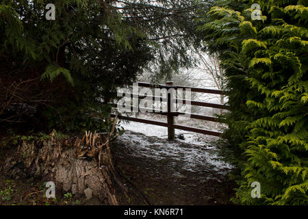 Snow Day. Comins Coch, Aberystwyth, Ceredigion, Wales, Regno Unito. 10 Dicembre 2017 Foto Stock