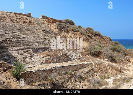 Cananeo city gate ad Ashkelon, Israele, Medio Oriente Foto Stock