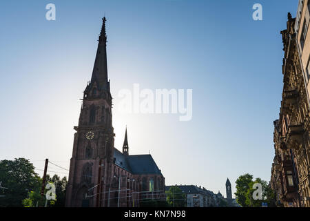 Karlsruhe Chiesa Cattedrale St Bernhard architettura religiosa cattolica Bernhardskirche Foto Stock