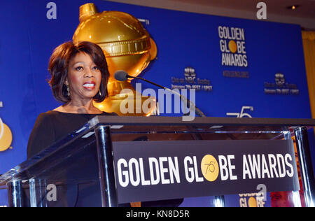 Los Angeles, Stati Uniti d'America. Undicesimo Dec, 2017. Alfree Woodard, Golden Globe Nomination 027 assiste il settantacinquesimo Annuale di Golden Globe Nomination annuncio sul dicembre 11, 2017 a Los Angeles, California. Credito: Tsuni/USA/Alamy Live News Foto Stock