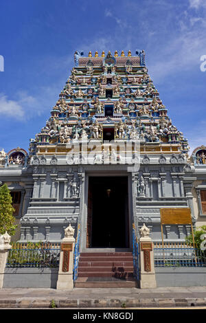 La Seychelles, Mahe, Victoria, Quincy Street, Sri Vinayagar Navasakthi tempio indù Foto Stock