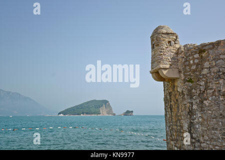 Isola di San Nicola, Budva, Montenegro Foto Stock