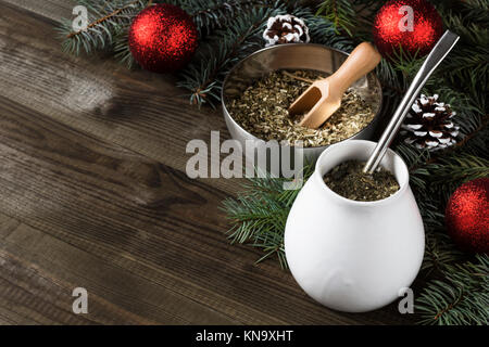 Yerba mate sfondo di Natale Foto Stock