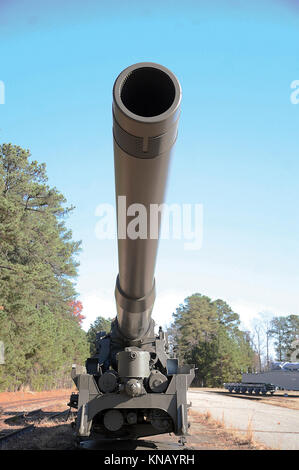 La M65 serie pezzo di artiglieria, soprannominato Atomic Annie, è un 280mm cannone in grado di sparare un round nucleare. Venti copie sono state fatte tra il 1953-63. Più sopravvivere e sono in mostra presso i musei e altri luoghi in tutta la nazione. Foto Stock