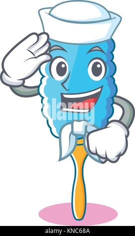 Sailor feather duster personaggio cartoon Illustrazione Vettoriale