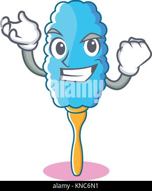 Successo feather duster personaggio cartoon Illustrazione Vettoriale