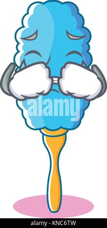 Il pianto feather duster personaggio cartoon Illustrazione Vettoriale