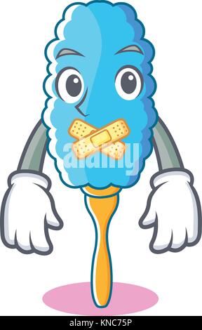 Silent feather duster personaggio cartoon Illustrazione Vettoriale