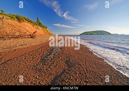 La spiaggia in cinque isola Parco Provinciale in Nova Scotia Foto Stock