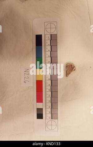 Questo frammento di un oggetto non identificato nella collezione MET rappresenta un artefatto storico all'interno di un assemblaggio più grande. Foto Stock