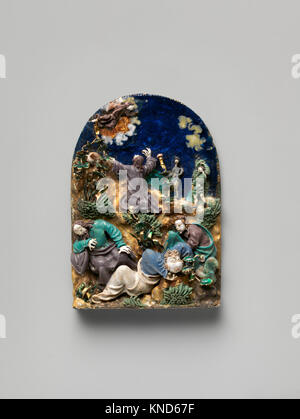 Questa piccola opera d'arte della Germania meridionale, risalente al 1520–1530 da Augusta o Norimberga, raffigura Cristo nel Giardino del Getsemani, realizzato in argento, smalto e oro, misura 6,2 x 4,3 cm, nella collezione del Metropolitan Museum of Art. Foto Stock