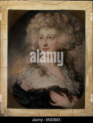 Anne Elizabeth Cholmley (1769 1788), successivamente Lady Mulgrave, dipinto ad olio dell'artista britannico Gainsborough Dupont (1754-1797), 1780 Foto Stock