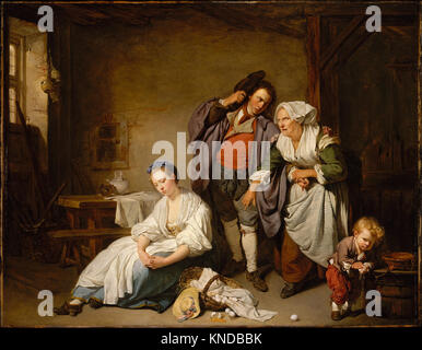 Uova spezzate, dipinto ad olio del pittore francese Jean-Baptiste Greuze (1725-1805), 1756 Foto Stock