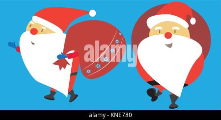 Set di Natale. Santa Claus. Illustrazione Vettoriale