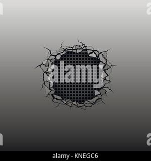 Rotto lo sfondo in metallo Illustrazione Vettoriale