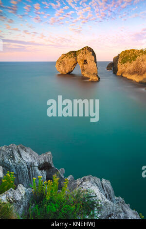 Castro de las gaviotas, Asturias, Spagna Foto Stock