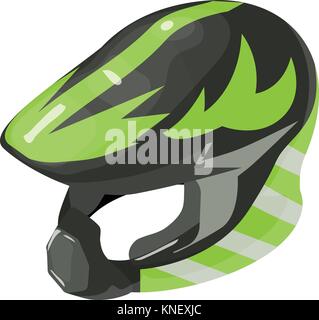 Casco icona motociclo isometrica 3d style Illustrazione Vettoriale