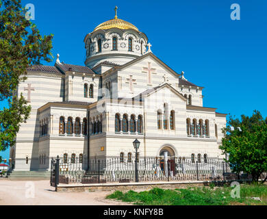 Costruire la Cattedrale di Vladimir Chersoneso Tavricheskiy, Crimea ucraina, giorno di estate Foto Stock