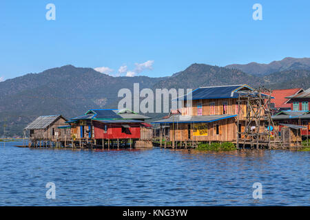 Lago Inle, Nyaung Shwe, Myanmar, Asia Foto Stock