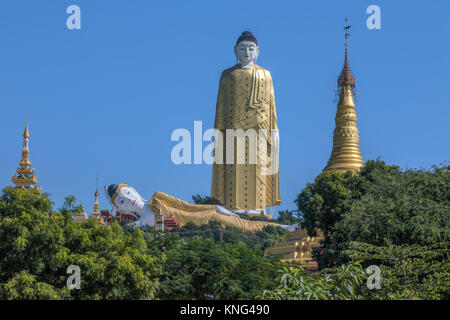 Maha Bodhi Tahtaung, Monywa, Sagaing, Myanmar, Asia Foto Stock