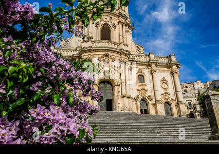 Scale e close-up di San Giorgio e cattedrale di Modica Foto Stock