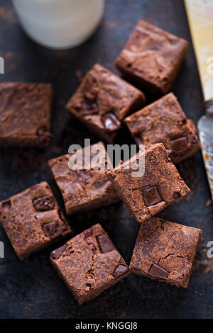 Chocolate Chip brownies Foto Stock