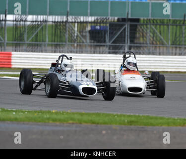 Rob Smith, Merlyn Mk20, Stuart Baird, Merlyn Mk11A, storica Formula Ford, HFF, HSCC, Silverstone Trofeo Internazionale, Silverstone storica festa Foto Stock